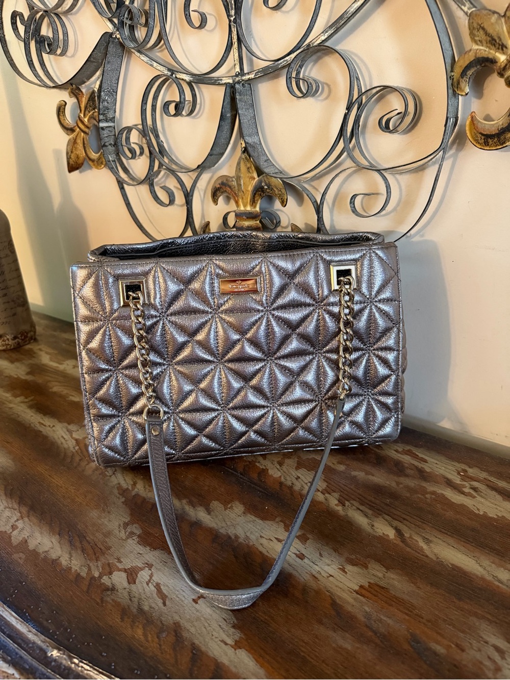 Kate Spade Quilted Metallic Shoulder Bag